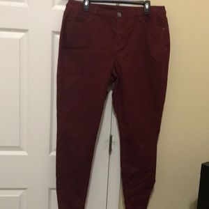 High waisted skinny jeans